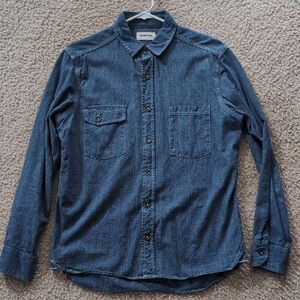 Taylor Stitch Blue Denim Casual Button-Down Shirt
